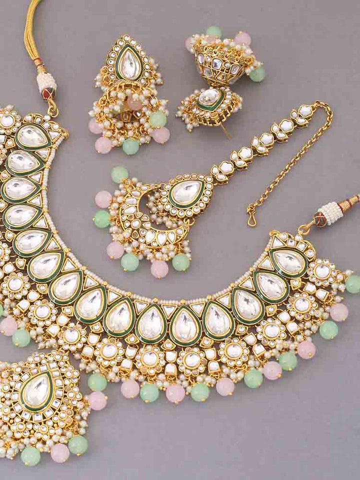 Multicolor Varuni Kundan Jewellery Set