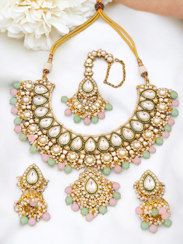 Multicolor Varuni Kundan Jewellery Set