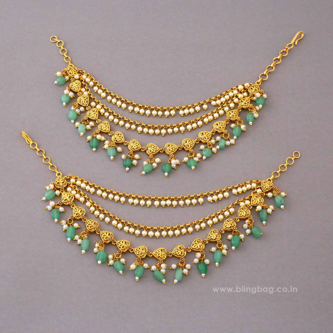 Multicolor Vidyaita Antique Ear Chain