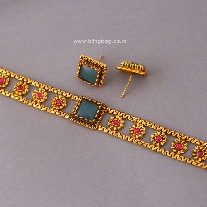 Multicolor Vijayanti Antique Jewellery Set- New Arrival