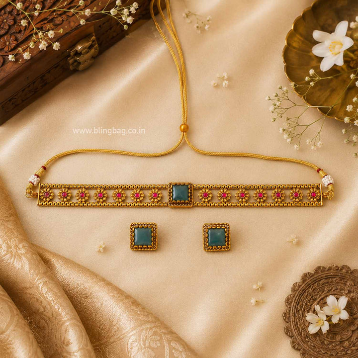 Multicolor Vijayanti Antique Jewellery Set- New Arrival