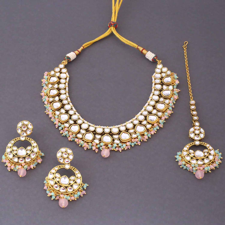 Multicolor Vinitha Kundan Jewellery Set