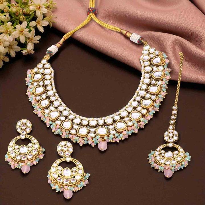 Multicolor Vinitha Kundan Jewellery Set