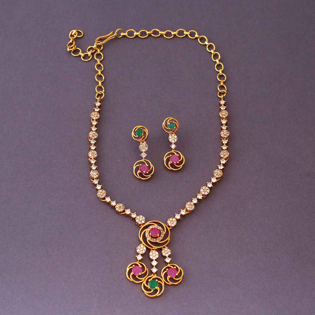 Prismatic Vishtani Antique Jewellery Set - New Arrival