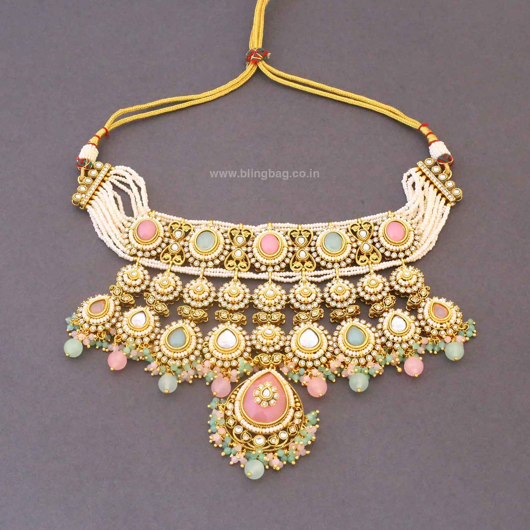 Multicolor Vrishaliya Bridal Jewellery Set