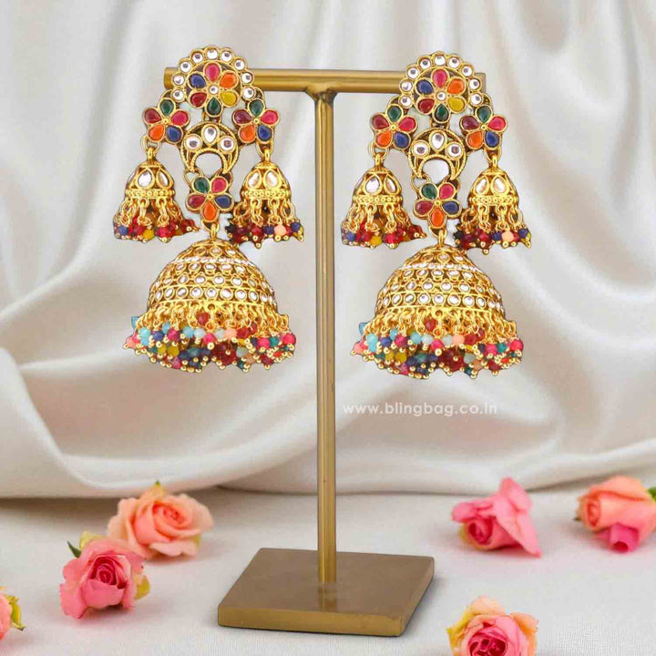Multicolor Wasti Jhumkis