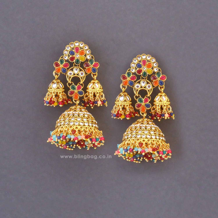 Multicolor Wasti Jhumkis