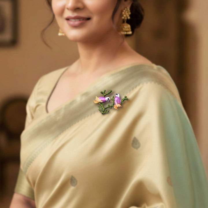 Multicolor Whispering Wings Brooch