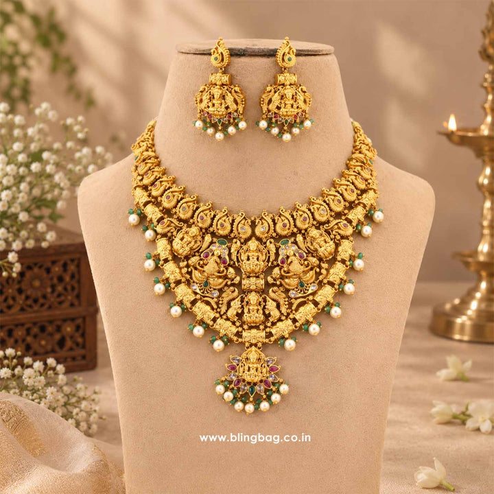 Multicolor Yamunashi Temple Jewellery Set- New Arrival