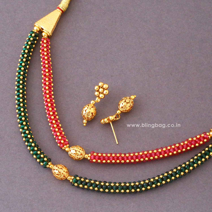 Multicolor Yashikai Antique Jewellery Set- New Arrival
