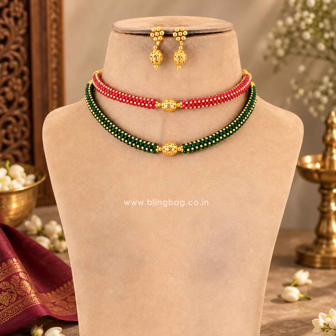 Multicolor Yashikai Antique Jewellery Set- New Arrival