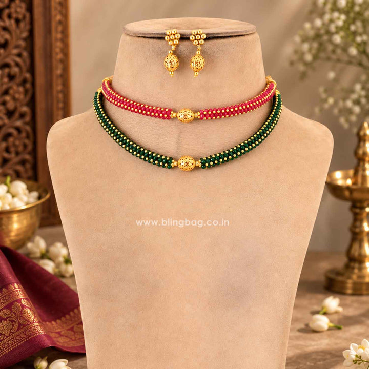 Multicolor Yashikai Antique Jewellery Set- New Arrival