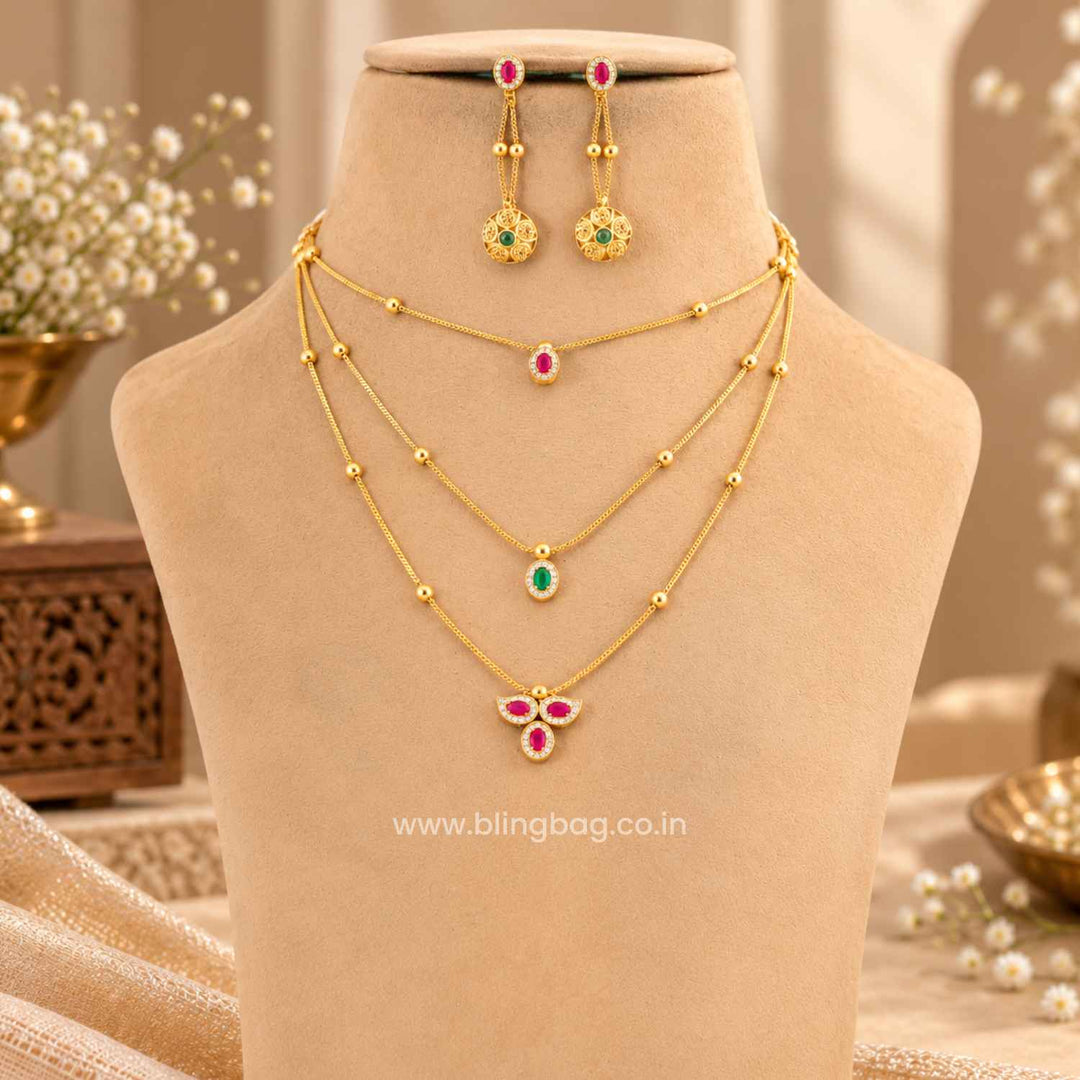 Multicolor Yashikaita Antique Jewellery Set- New Arrival