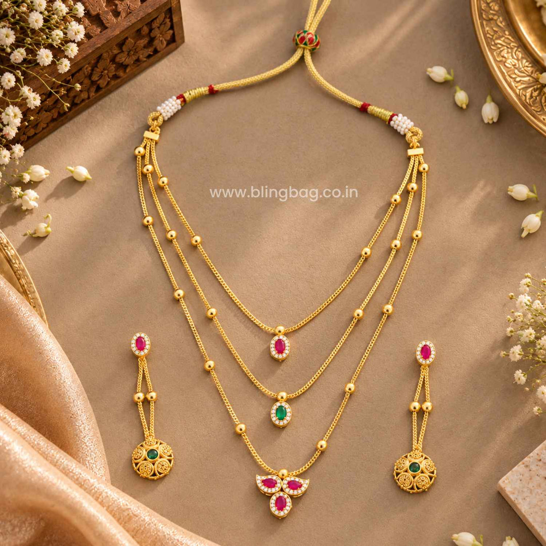 Multicolor Yashikaita Antique Jewellery Set- New Arrival