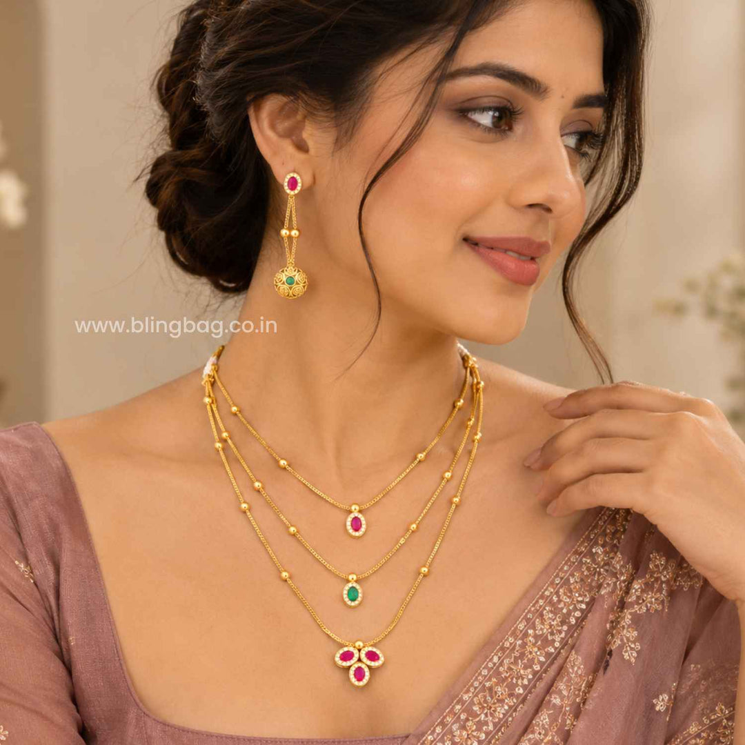 Multicolor Yashikaita Antique Jewellery Set- New Arrival