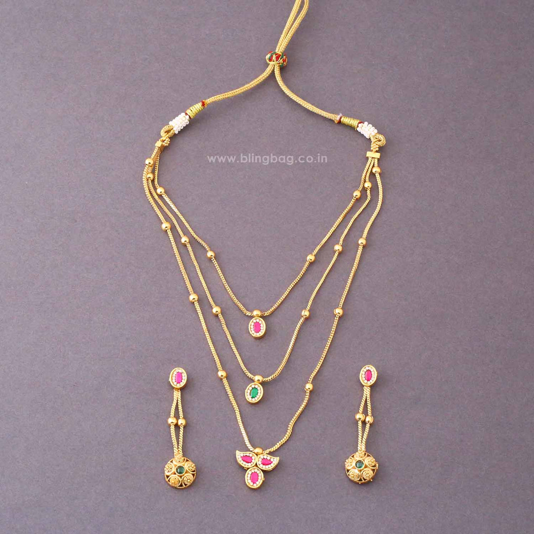 Multicolor Yashikaita Antique Jewellery Set- New Arrival