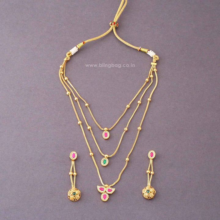 Multicolor Yashikaita Antique Jewellery Set- New Arrival