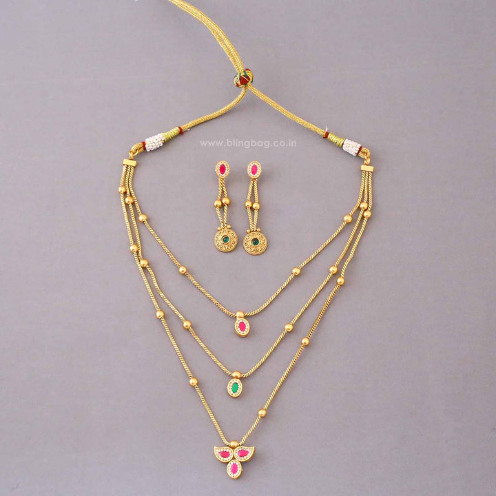 Multicolor Yashikaita Antique Jewellery Set- New Arrival