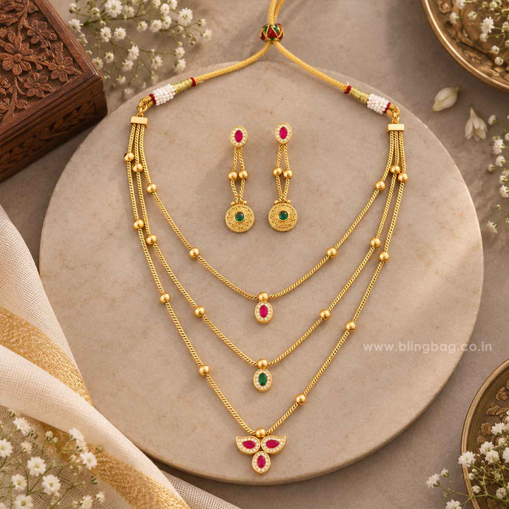 Multicolor Yashikaita Antique Jewellery Set- New Arrival