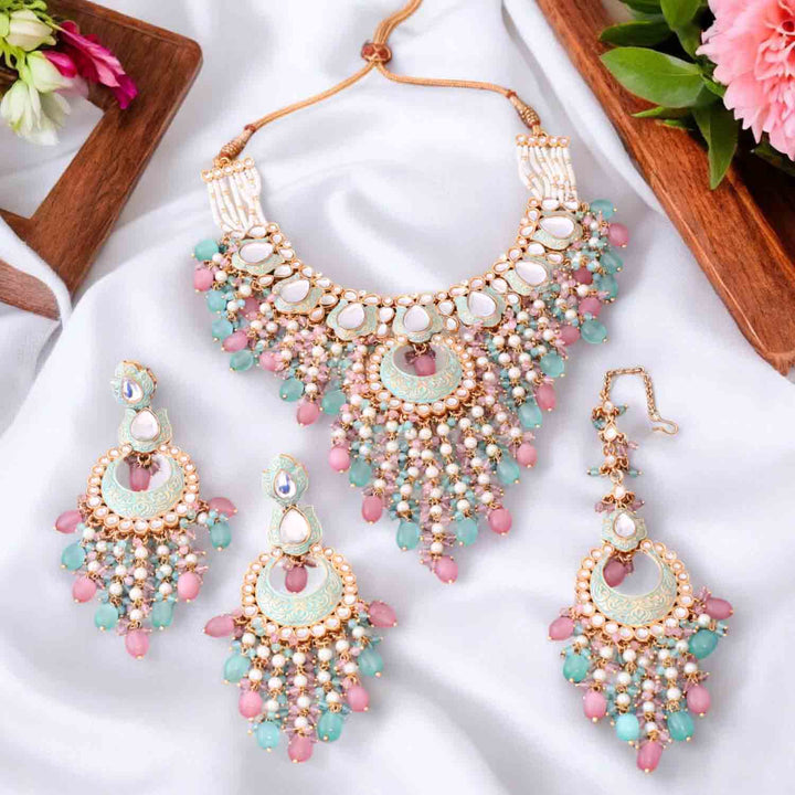 Multicolor Yashuma Kundan Jewellery Set