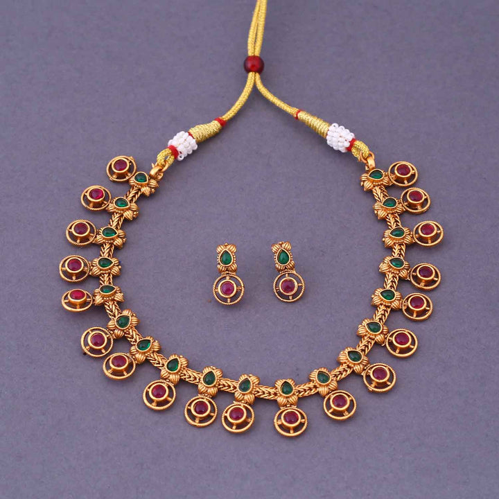 Multicolor Yasma Antique Jewellery Set - New Arrival