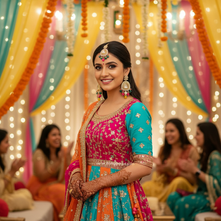 Multicolor Yonita Maang Tikka