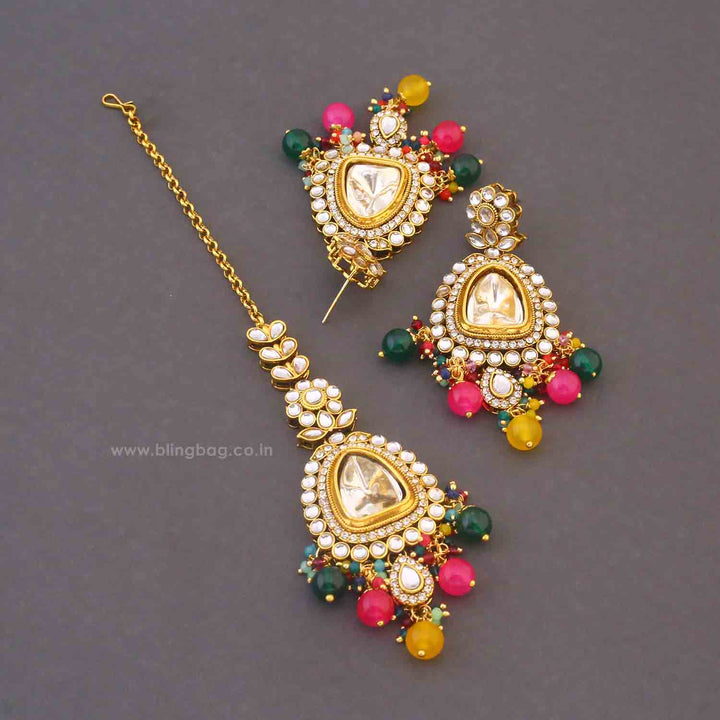 Multicolor Yonita Maang Tikka