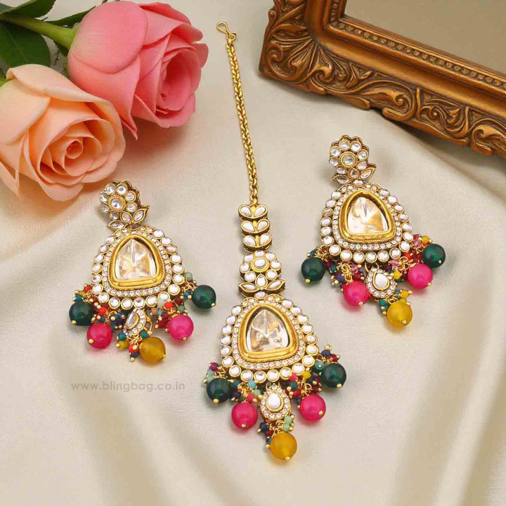 Multicolor Yonita Maang Tikka