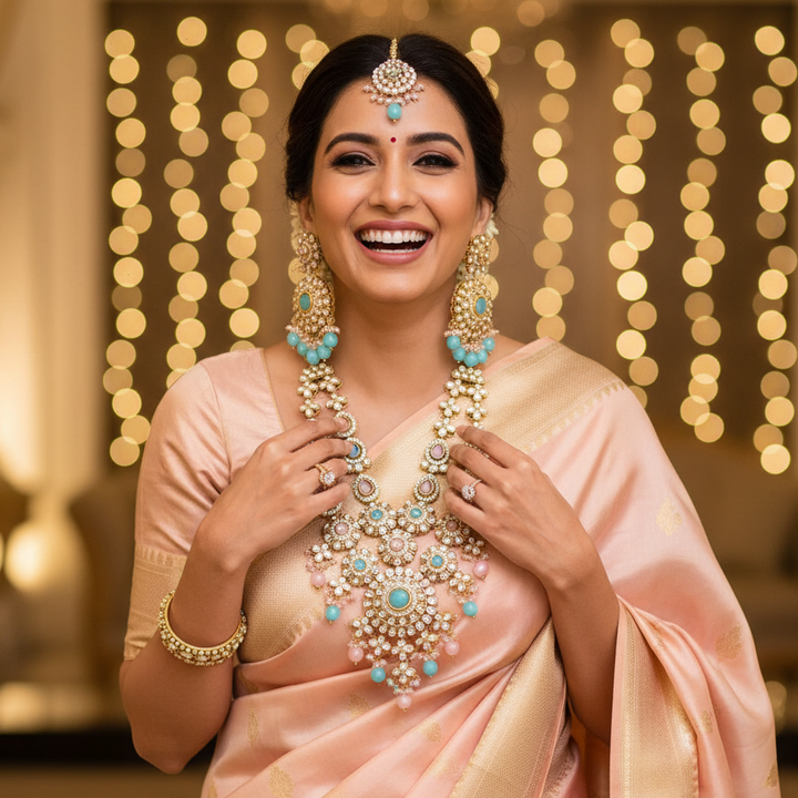 Multicolor Yunita Kundan Jewellery Set