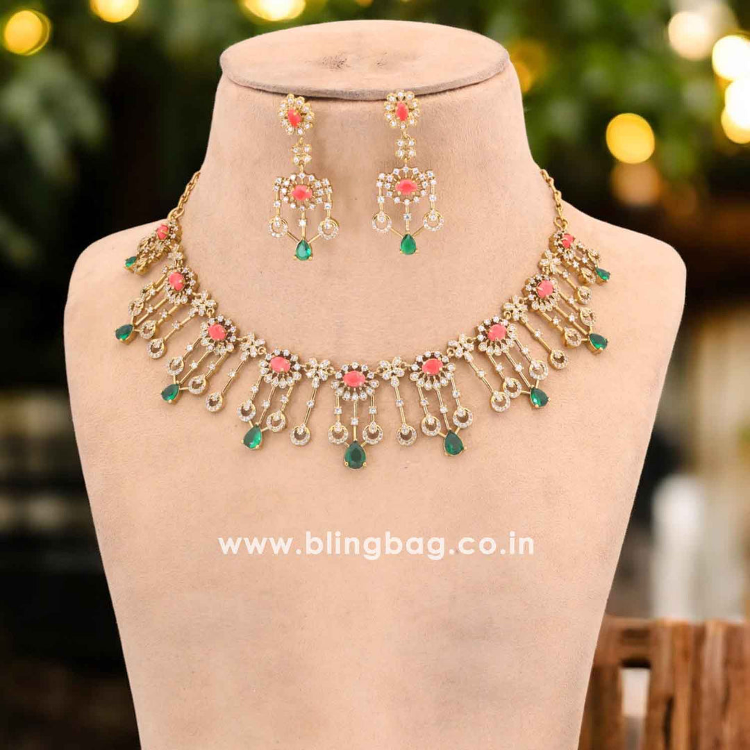 Multicolor Zarita Victorian Jewellery Set - New Arrival