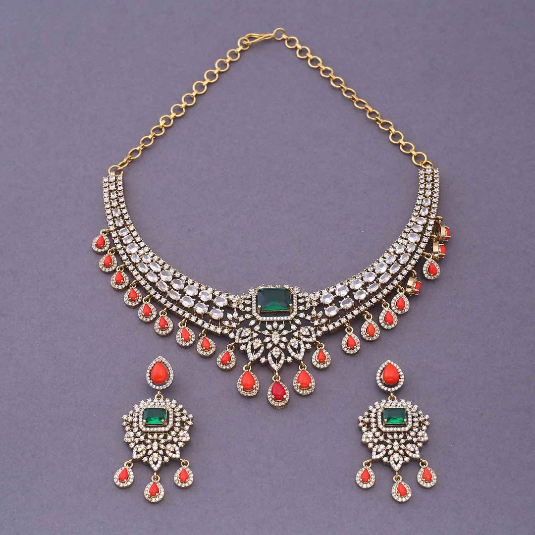 Multicolor Zavier Hasli Victorian Jewellery Set - New Arrival