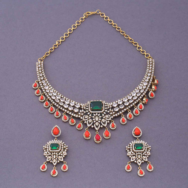Multicolor Zavier Hasli Victorian Jewellery Set - New Arrival