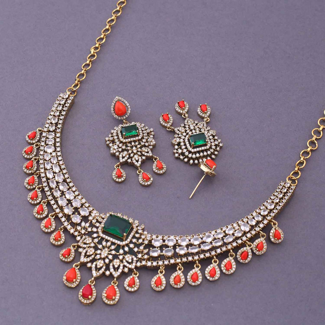 Multicolor Zavier Hasli Victorian Jewellery Set - New Arrival