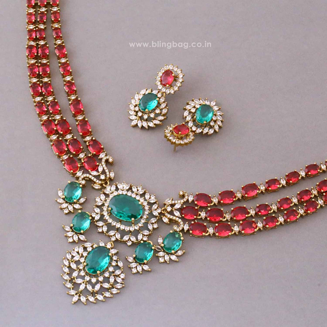 Multicolor Zinea Victorian Jewellery Set - New Arrival