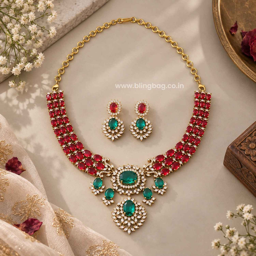 Multicolor Zinea Victorian Jewellery Set - New Arrival