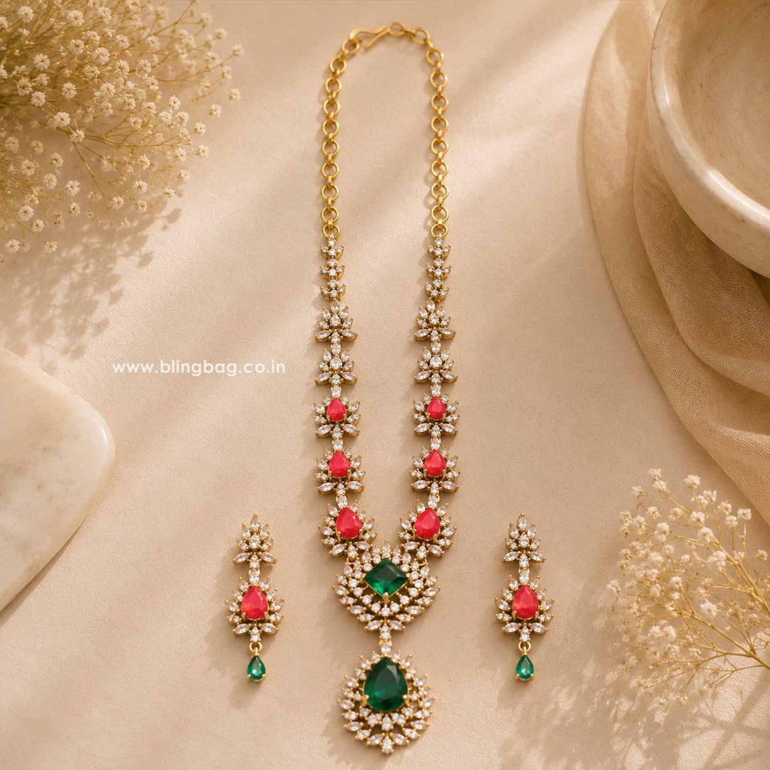 Multicolor Zonia Victorian Jewellery Set - New Arrival