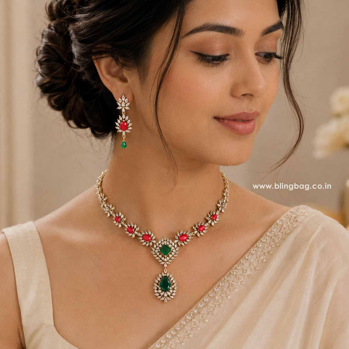 Multicolor Zonia Victorian Jewellery Set - New Arrival