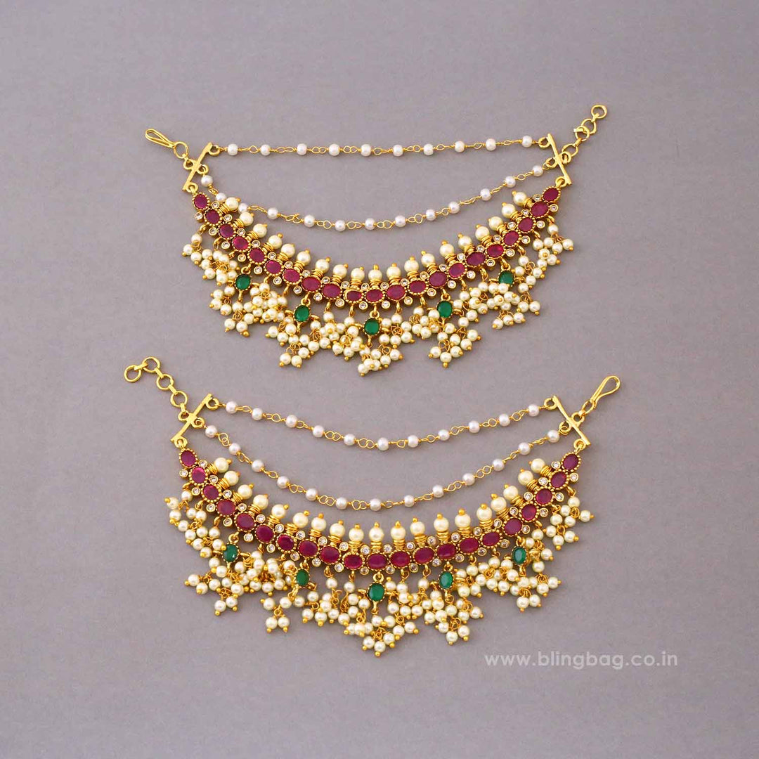 Multicolor Zoyaini Antique Ear Chain