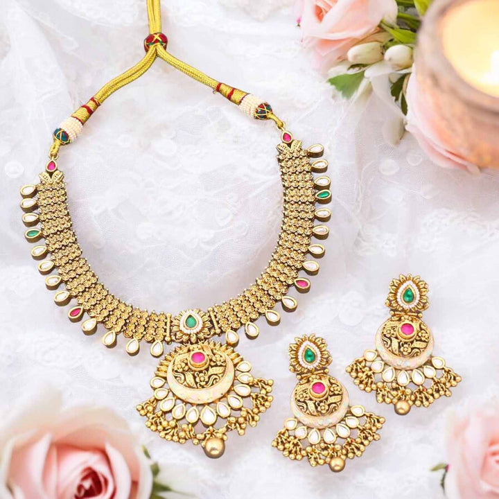 Multicolor Zunera Hasli Antique Rajwadi Set