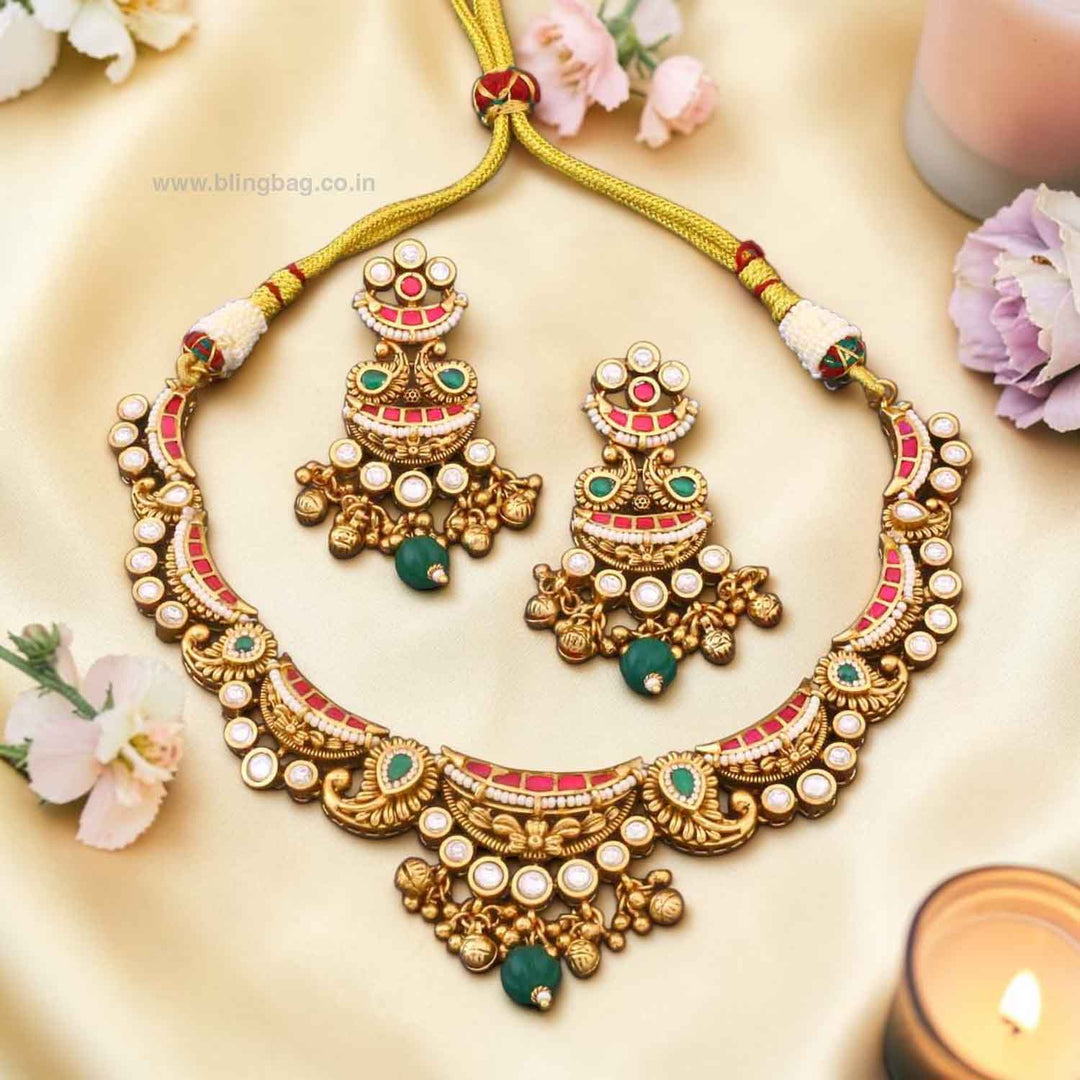 Multicolor ilmiya Heritage Jewellery Set