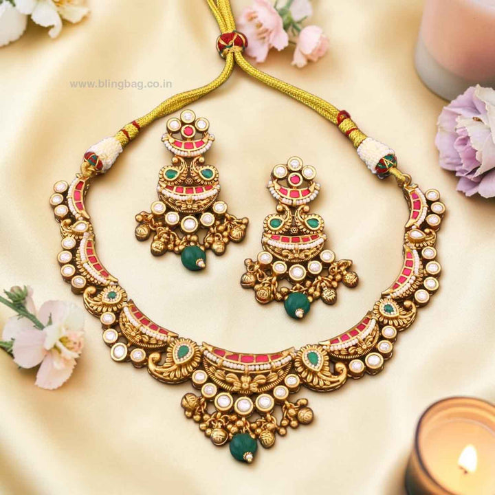 Multicolor ilmiya Heritage Jewellery Set