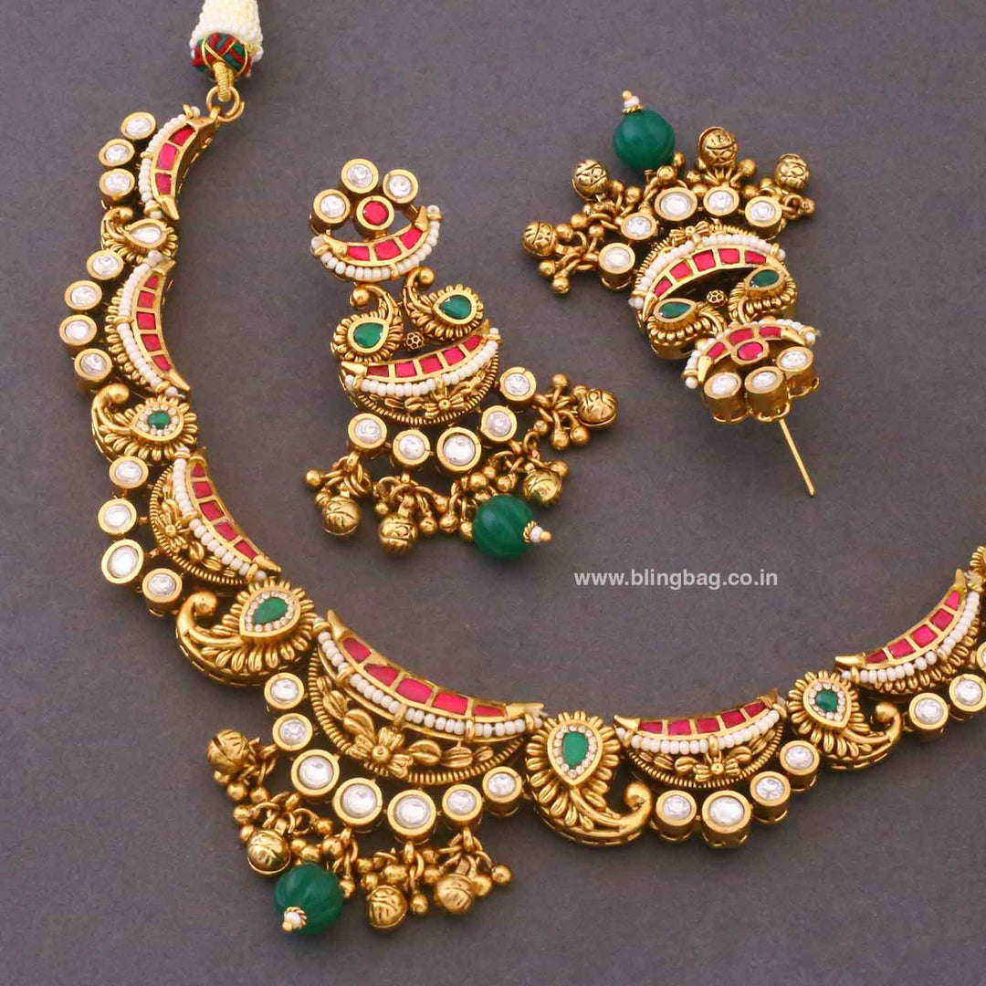 Multicolor ilmiya Heritage Jewellery Set