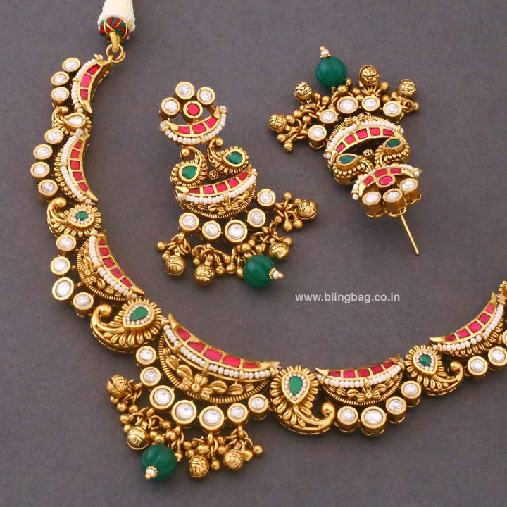 Multicolor ilmiya Heritage Jewellery Set