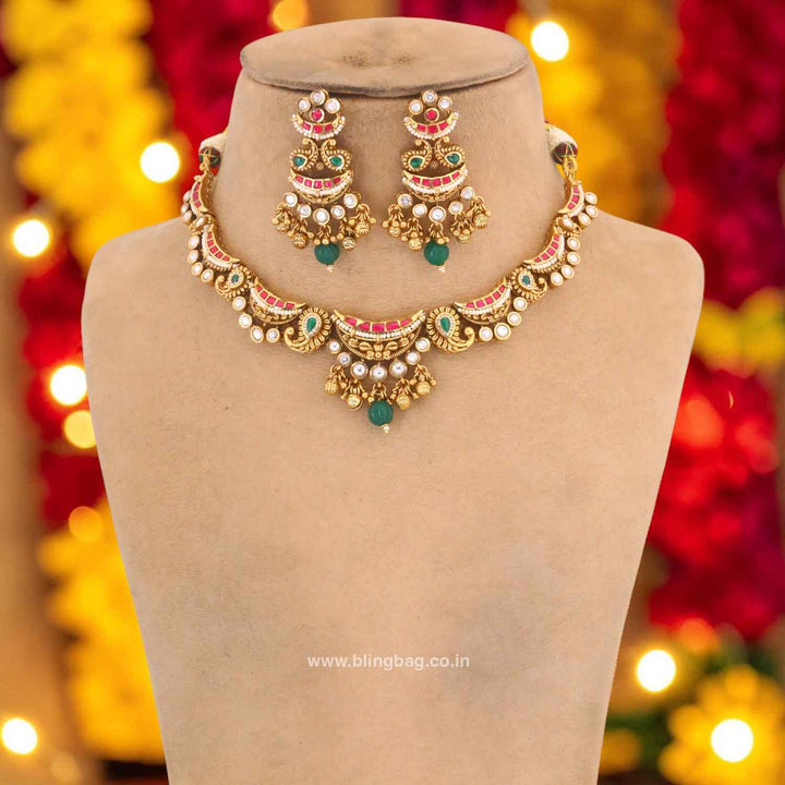 Multicolor ilmiya Heritage Jewellery Set