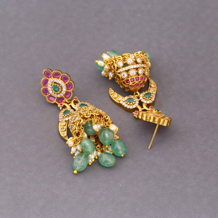 Multicolor Keerti Victorian Jhumkis
