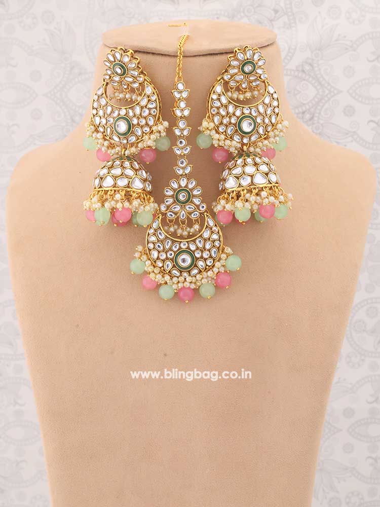 Multicolor Aadhila Kundan Jewellery Set