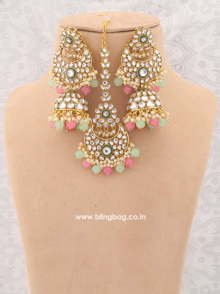 Multicolor Aadhila Kundan Jewellery Set