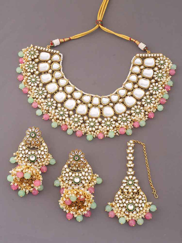 Multicolor Aadhila Kundan Jewellery Set