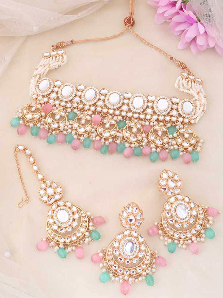 Multicolor Albina Kundan Jewellery Set