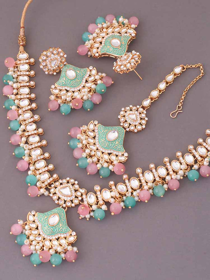 Multicolor Cheshta Kundan Jewellery Set